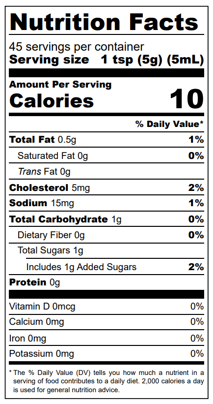 Nutrition Facts - Scout Dipping Sauce Original Mustard 